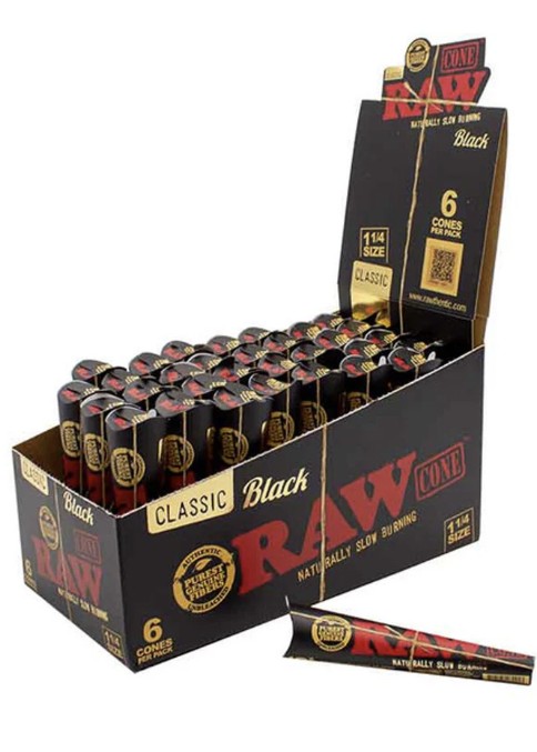 Raw Cones - 6pk Black