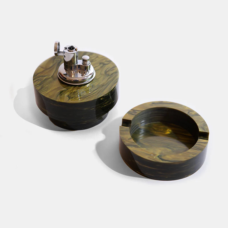 Tabletop Lighter in olive pearlescent