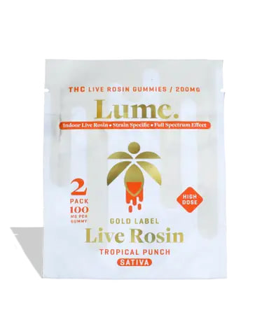 Tropical Punch High Dose Live Rosin Gummies 2x100mg